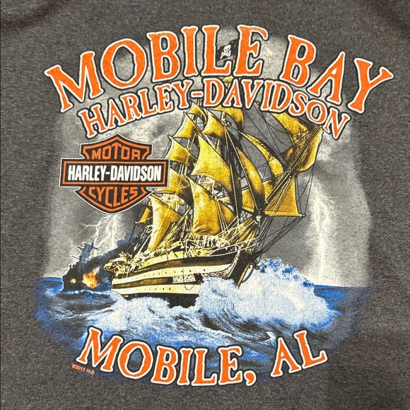 Harley-Davidson Men's short sleeve T MOBILE BAY-MOBILE,AL Sz 2X - Picture 1 of 11